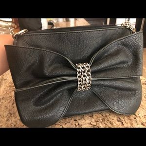 Elle brand black/silver bow purse